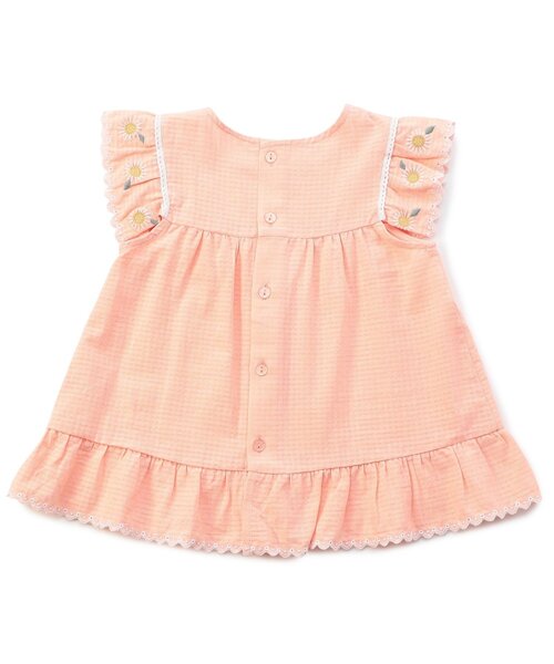 Seraph（セラフ）の「【リンク/ジュニア対応】襟お花刺繍デザインブラウス（シャツ/ブラウス・キッズ・ピンク/ブラック/オフホワイト・120/110/100/90/80/140/130）」の17枚目の写真