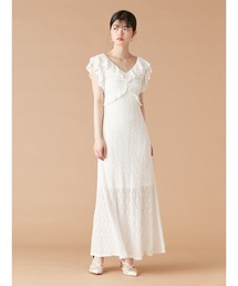 LILY BROWN | カットレースフリルワンピース(ワンピース)