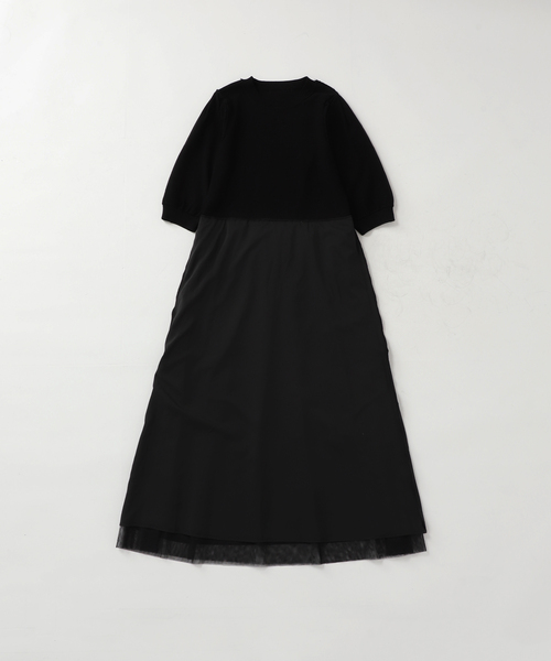 JOURNAL STANDARD relumeドッキングワンピース(五分丈)黒 JOURNAL STANDARD relumeドッキングワンピース(五分丈)黒