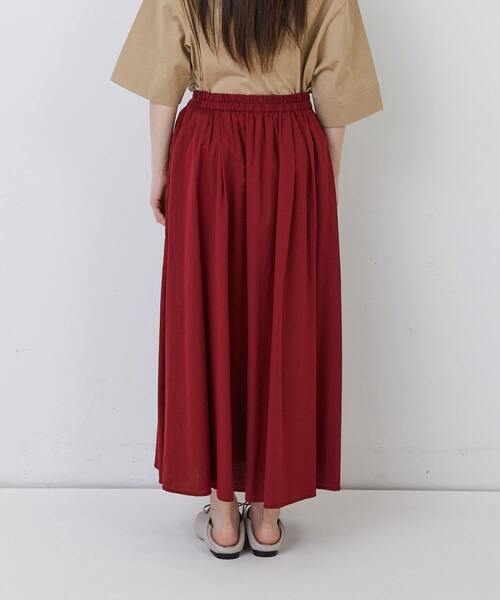 conges payes ADIEU TRISTESSE(コンジェ ペイエ アデュートリステス)の「◆コットンワッシャーフレアースカート(スカート・レディース・ブルーグレー/レッド・38)」の18枚目の写真