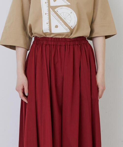 conges payes ADIEU TRISTESSE(コンジェ ペイエ アデュートリステス)の「◆コットンワッシャーフレアースカート(スカート・レディース・ブルーグレー/レッド・38)」の19枚目の写真