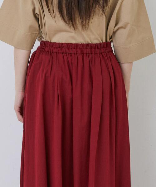 conges payes ADIEU TRISTESSE(コンジェ ペイエ アデュートリステス)の「◆コットンワッシャーフレアースカート(スカート・レディース・ブルーグレー/レッド・38)」の20枚目の写真