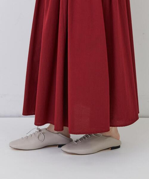 conges payes ADIEU TRISTESSE(コンジェ ペイエ アデュートリステス)の「◆コットンワッシャーフレアースカート(スカート・レディース・ブルーグレー/レッド・38)」の22枚目の写真