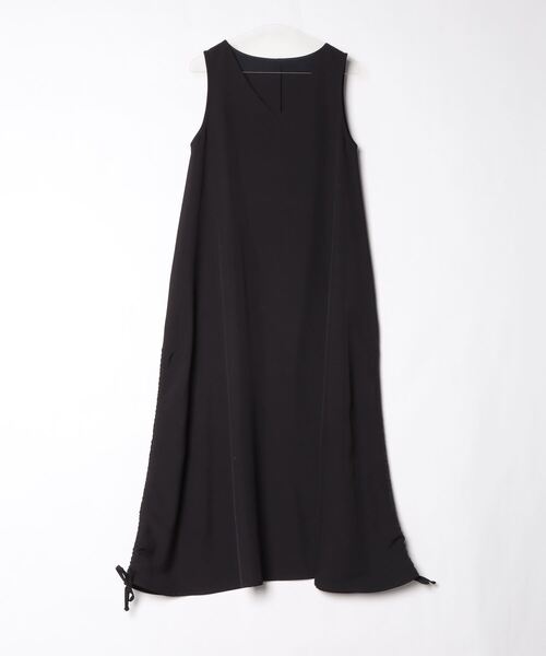 antiqua」 「patterntorso」ノースリーブワンピース P ブラック