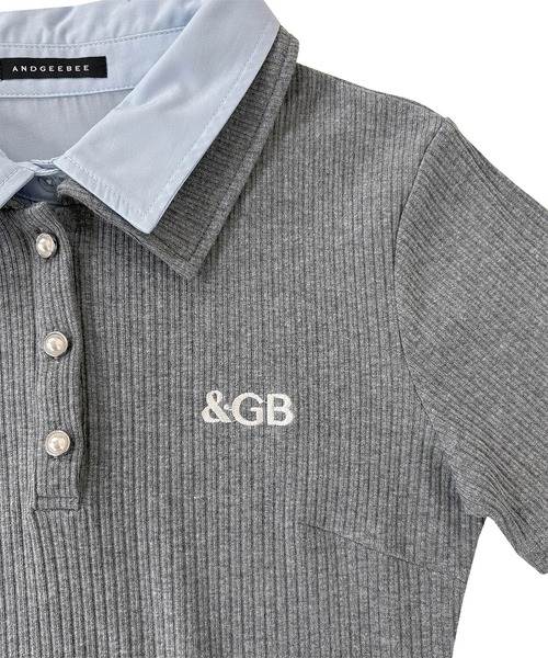 ANDGEEBEE（アンジービー）の「シャツドッキングポロミニワンピ（ワンピース・レディース・ネイビー/グレー・FREE）」の13枚目の写真