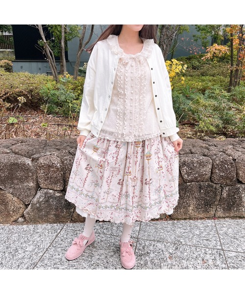 PINK HOUSE（ピンクハウス）の「メリーゴーラウンド柄ソックス（ソックス/靴下・レディース・モカ/ブラック/スカイブルー/アイボリー・フリー）」の11枚目の写真