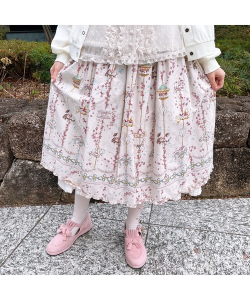 PINK HOUSE（ピンクハウス）の「メリーゴーラウンド柄ソックス（ソックス/靴下・レディース・モカ/ブラック/スカイブルー/アイボリー・フリー）」の12枚目の写真