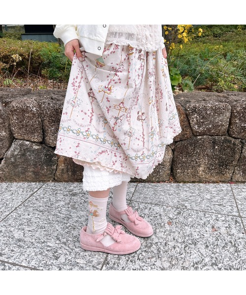 PINK HOUSE（ピンクハウス）の「メリーゴーラウンド柄ソックス（ソックス/靴下・レディース・モカ/ブラック/スカイブルー/アイボリー・フリー）」の13枚目の写真