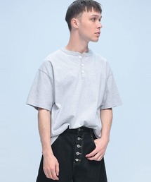 Goodwear USAコットン ヘンリーネック 半袖 Tシャツ BIG TEE