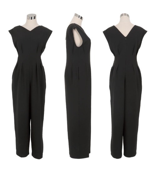 KOBE LETTUCE（コウベレタス）の「ウエストタックオールインワン（つなぎ/オールインワン・レディース・ピンク/ブラック/ネイビー・M/L/PM）」の10枚目の写真