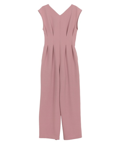 KOBE LETTUCE（コウベレタス）の「ウエストタックオールインワン（つなぎ/オールインワン・レディース・ピンク/ブラック/ネイビー・M/L/PM）」の4枚目の写真