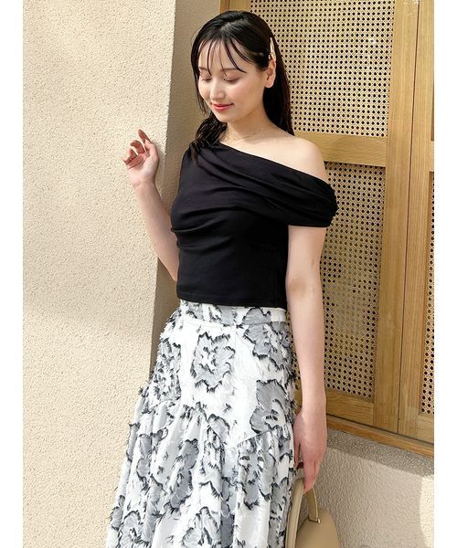 【着用1回短時間】フリンジジャガードスカート snidel SNIDEL スカート ジャガードテールスカート : ZOZOTOWN Yahoo!店
