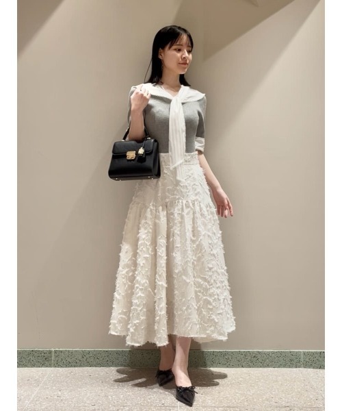 [DINT] SK9269 ジャガード スカート Jines スカート フリンジジャガードスカート : ZOZOTOWN Yahoo