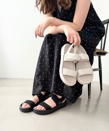 【Fit meサンダル】ニット ダブル ベルト サンダル /55208