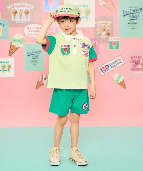 apres les cours（アプレレクール）の「サーティワン ロゴ刺繍キャップ（キャップ・キッズ・ミント/ピンク・50/54/58）」の4枚目の写真