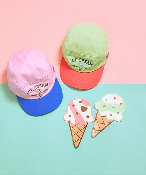 apres les cours（アプレレクール）の「サーティワン ロゴ刺繍キャップ（キャップ・キッズ・ミント/ピンク・50/54/58）」の6枚目の写真