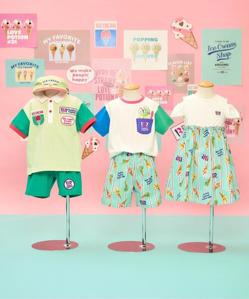 apres les cours（アプレレクール）の「サーティワン ロゴ刺繍キャップ（キャップ・キッズ・ミント/ピンク・50/54/58）」の8枚目の写真