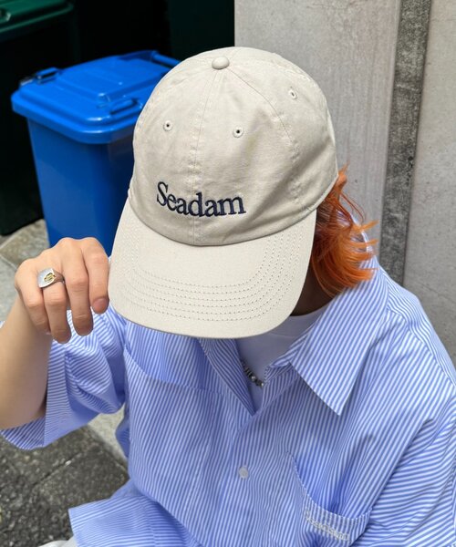 SEADAM(シーダム)の「【SEADAM】〈UNISEX〉newhattanロゴ刺繍キャップ(キャップ・メンズ・アイボリー/ブラック/ライトベージュ/グリーン・ONE SIZE)」の16枚目の写真