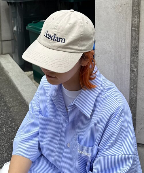 SEADAM(シーダム)の「【SEADAM】〈UNISEX〉newhattanロゴ刺繍キャップ(キャップ・メンズ・アイボリー/ブラック/ライトベージュ/グリーン・ONE SIZE)」の18枚目の写真