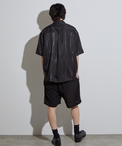 SLICK(スリック)の「【SLICK/スリック】Abstract Printed Open Collar Shirt/ アブストラクト柄オープンカラーシャツ(シャツ/ブラウス・メンズ・ライトグレー/ブラック・1/2/3)」の9枚目の写真