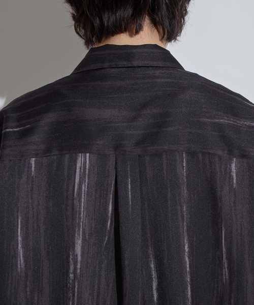 SLICK(スリック)の「【SLICK/スリック】Abstract Printed Open Collar Shirt/ アブストラクト柄オープンカラーシャツ(シャツ/ブラウス・メンズ・ライトグレー/ブラック・1/2/3)」の14枚目の写真