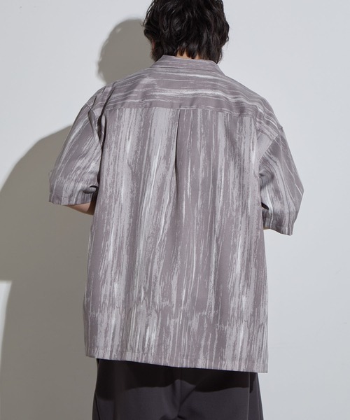 SLICK(スリック)の「【SLICK/スリック】Abstract Printed Open Collar Shirt/ アブストラクト柄オープンカラーシャツ(シャツ/ブラウス・メンズ・ライトグレー/ブラック・1/2/3)」の19枚目の写真