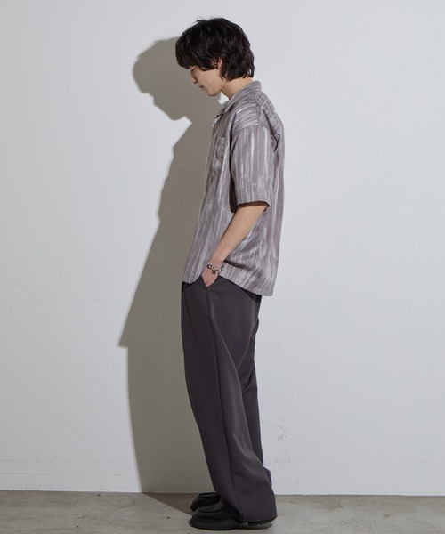 SLICK(スリック)の「【SLICK/スリック】Abstract Printed Open Collar Shirt/ アブストラクト柄オープンカラーシャツ(シャツ/ブラウス・メンズ・ライトグレー/ブラック・1/2/3)」の21枚目の写真