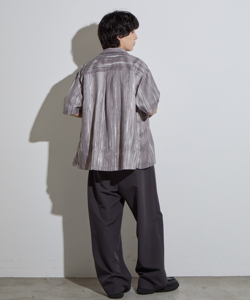 SLICK(スリック)の「【SLICK/スリック】Abstract Printed Open Collar Shirt/ アブストラクト柄オープンカラーシャツ(シャツ/ブラウス・メンズ・ライトグレー/ブラック・1/2/3)」の22枚目の写真