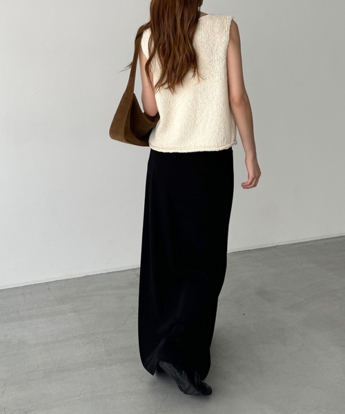 CANAL JEAN(キャナルジーン)の「El mar コットンニットベスト(ベスト・レディース・アイボリー/ブラック・ONE SIZE)」の4枚目の写真