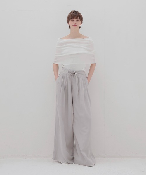 DRESSLAVE(ドレスレイブ)の「vis/li pleats tuck wide pants(プリーツタックワイドパンツ)(その他パンツ・レディース・グレー/ブラウン・36/38)」の12枚目の写真