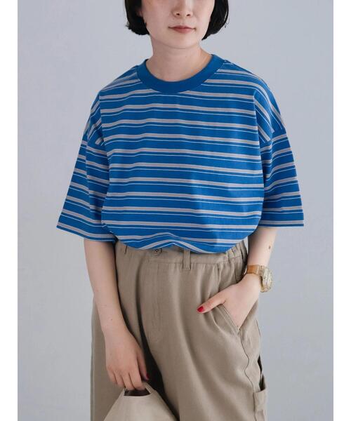 SM2（エスエムツー）の「マルチボーダーTシャツ（Tシャツ/カットソー・レディース・ブラック/オフホワイト/グリーン/ブルー・F）」の15枚目の写真