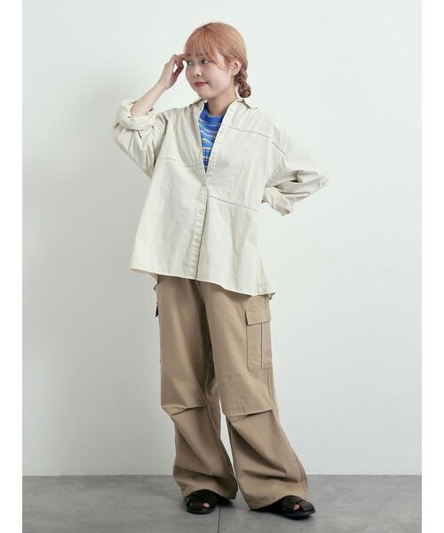 SM2（エスエムツー）の「マルチボーダーTシャツ（Tシャツ/カットソー・レディース・ブラック/オフホワイト/グリーン/ブルー・F）」の18枚目の写真