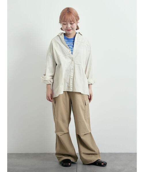 SM2（エスエムツー）の「マルチボーダーTシャツ（Tシャツ/カットソー・レディース・ブラック/オフホワイト/グリーン/ブルー・F）」の19枚目の写真