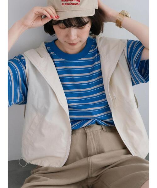 SM2（エスエムツー）の「マルチボーダーTシャツ（Tシャツ/カットソー・レディース・ブラック/オフホワイト/グリーン/ブルー・F）」の21枚目の写真