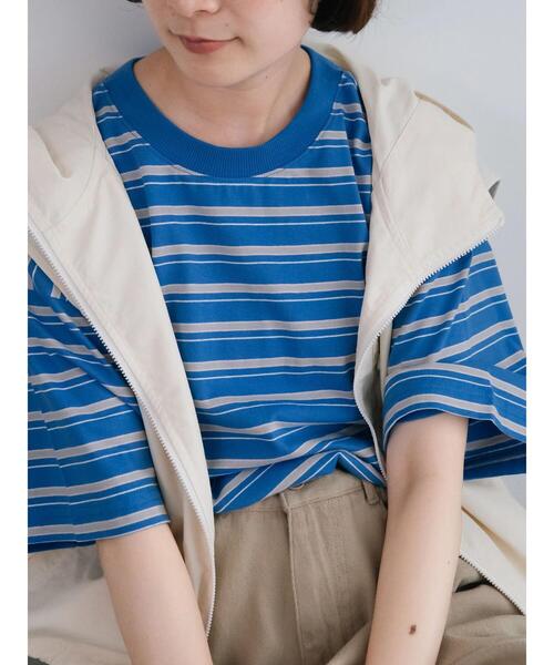 SM2（エスエムツー）の「マルチボーダーTシャツ（Tシャツ/カットソー・レディース・ブラック/オフホワイト/グリーン/ブルー・F）」の22枚目の写真