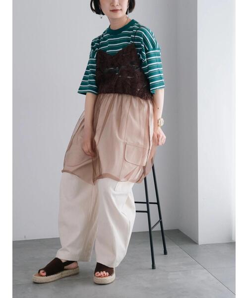 SM2（エスエムツー）の「マルチボーダーTシャツ（Tシャツ/カットソー・レディース・ブラック/オフホワイト/グリーン/ブルー・F）」の14枚目の写真