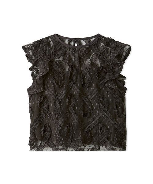 tシャツ レースフリルプルオーバー レディース レースフリルプルオーバー（Tシャツ/カットソー）｜SNIDEL