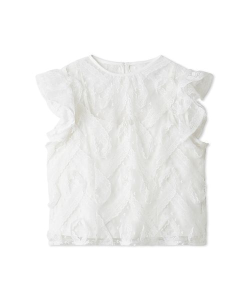 SNIDEL(スナイデル)の「レースフリルプルオーバー(Tシャツ/カットソー・レディース・グレー/オリーブ/ホワイト・F)」の19枚目の写真