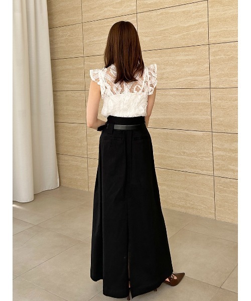 SNIDEL(スナイデル)の「レースフリルプルオーバー(Tシャツ/カットソー・レディース・グレー/オリーブ/ホワイト・F)」の7枚目の写真