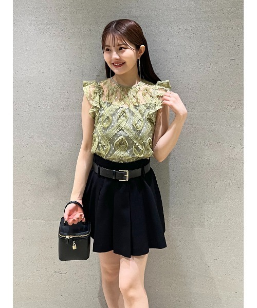 tシャツ レースフリルプルオーバー レディース レースフリルプルオーバー（Tシャツ/カットソー）｜SNIDEL