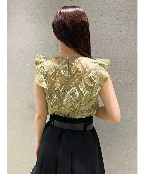 tシャツ レースフリルプルオーバー レディース レースフリルプルオーバー（Tシャツ/カットソー）｜SNIDEL