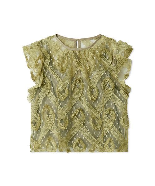 SNIDEL(スナイデル)の「レースフリルプルオーバー(Tシャツ/カットソー・レディース・グレー/オリーブ/ホワイト・F)」の20枚目の写真