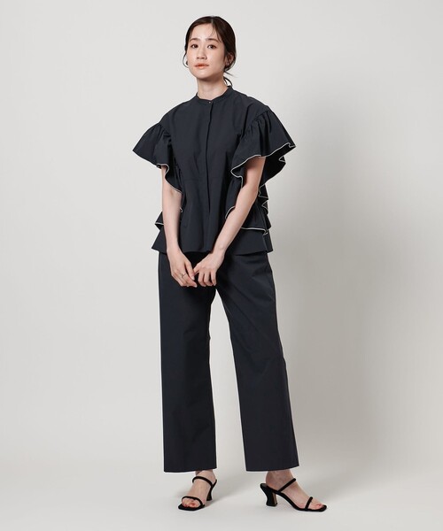 UNITED ARROWS（ユナイテッドアローズ）の「イージー ワイドパンツ ‐撥水・UVカット・防シワ‐（その他パンツ・レディース・ブラック/ライム/ネイビー・38/36）」の5枚目の写真