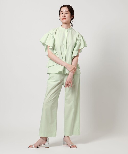 UNITED ARROWS（ユナイテッドアローズ）の「イージー ワイドパンツ ‐撥水・UVカット・防シワ‐（その他パンツ・レディース・ブラック/ライム/ネイビー・38/36）」の9枚目の写真