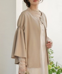 Bab（バブ）の「【オケージョンドレス/結婚式/2サイズ展開/SET ITEM/インナー付き/裏地付き】ケープ風ジャケット（その他アウター）」