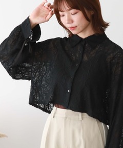アメリ AMERI BRUSHED LACE VOLUME SLEEVE BLOUSE パフスリーブブラウス 0124204660270 アイボリー BRUSHED LACE VOLUME SLEEVE BLOUSE（シャツ/ブラウス）｜Ameri