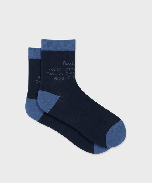 Paul Smith(ポールスミス)の「“Floral Street Address” ソックス【250636 MD2】(ソックス/靴下・メンズ・ブラック/ネイビー・25-27)」の1枚目の写真