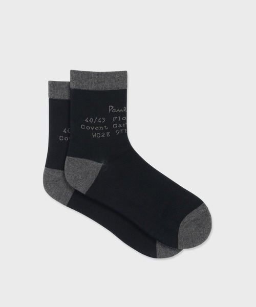 Paul Smith(ポールスミス)の「“Floral Street Address” ソックス【250636 MD2】(ソックス/靴下・メンズ・ブラック/ネイビー・25-27)」の2枚目の写真
