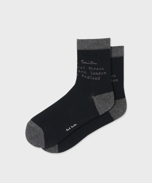 Paul Smith(ポールスミス)の「“Floral Street Address” ソックス【250636 MD2】(ソックス/靴下・メンズ・ブラック/ネイビー・25-27)」の3枚目の写真
