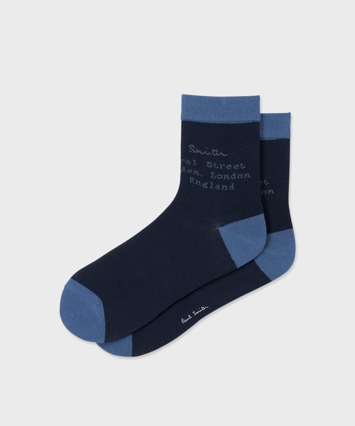 Paul Smith(ポールスミス)の「“Floral Street Address” ソックス【250636 MD2】(ソックス/靴下・メンズ・ブラック/ネイビー・25-27)」の5枚目の写真